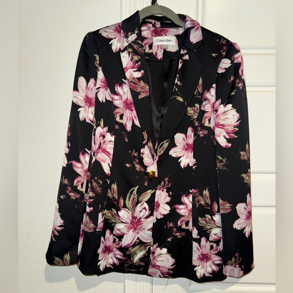 Floral Black Women's Blazer